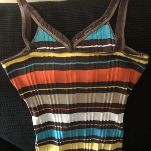 Roxy Tops - Multi colored striped tank. Roxy Tops - Multi colored striped tank.